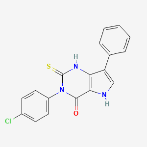 3-(4-chlorophenyl)-7-phenyl-2-thioxo-1,2,3,5-tetrahydro-4H-pyrrolo[3,2-d]pyrimidin-4-one