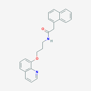 molecular formula C24H22N2O2 B2876910 2-(萘-1-基)-N-(3-(喹啉-8-氧基)丙基)乙酰胺 CAS No. 1206988-22-8