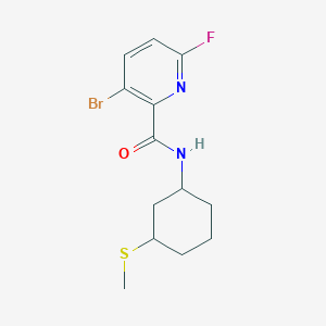 3-bromo-6-fluoro-N-[3-(methylsulfanyl)cyclohexyl]pyridine-2-carboxamide