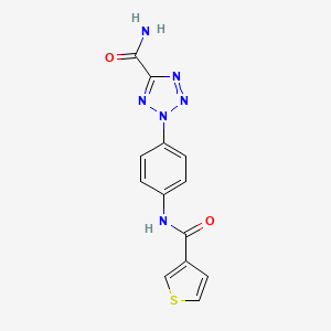 2-(4-(thiophene-3-carboxamido)phenyl)-2H-tetrazole-5-carboxamide