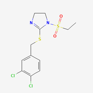 2-[(3,4-Dichlorophenyl)methylsulfanyl]-1-ethylsulfonyl-4,5-dihydroimidazole