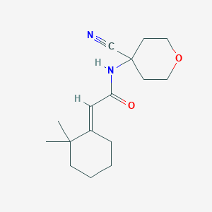 (2E)-N-(4-Cyanooxan-4-yl)-2-(2,2-dimethylcyclohexylidene)acetamide