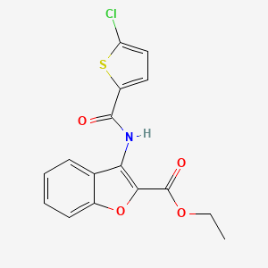 Ethyl 3-(5-chlorothiophene-2-carboxamido)benzofuran-2-carboxylate