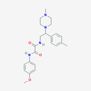 molecular formula C23H30N4O3 B2876951 N1-(4-甲氧基苯基)-N2-(2-(4-甲基哌嗪-1-基)-2-(对甲苯基)乙基)草酰胺 CAS No. 898432-40-1