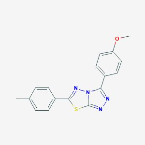 molecular formula C17H14N4OS B287696 3-(4-Methoxyphenyl)-6-(4-methylphenyl)[1,2,4]triazolo[3,4-b][1,3,4]thiadiazole 
