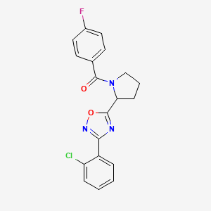 3-(2-Chlorophenyl)-5-[1-(4-fluorobenzoyl)pyrrolidin-2-yl]-1,2,4-oxadiazole