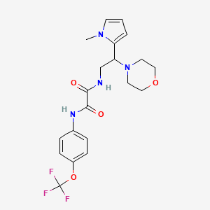 molecular formula C20H23F3N4O4 B2876969 N1-(2-(1-甲基-1H-吡咯-2-基)-2-吗啉代乙基)-N2-(4-(三氟甲氧基)苯基)草酰胺 CAS No. 1049477-87-3