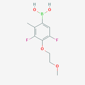 molecular formula C10H13BF2O4 B2876972 3,5-Difluoro-4-(2-methoxyethoxy)-2-methylphenylboronic acid CAS No. 2096336-94-4