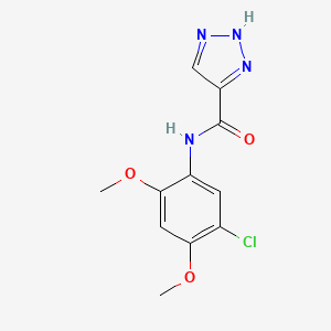 molecular formula C11H11ClN4O3 B2876981 N-(5-氯-2,4-二甲氧基苯基)-1H-1,2,3-三唑-5-甲酰胺 CAS No. 1479108-03-6