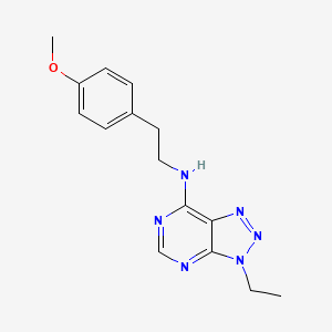 molecular formula C15H18N6O B2876988 3-乙基-N-[2-(4-甲氧基苯基)乙基]三唑并[4,5-d]嘧啶-7-胺 CAS No. 899730-41-7