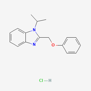molecular formula C17H19ClN2O B2876989 1-isopropyl-2-(phenoxymethyl)-1H-benzo[d]imidazole hydrochloride CAS No. 1215810-43-7