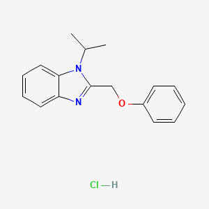 molecular formula C17H19ClN2O B2876989 1-异丙基-2-(苯氧甲基)-1H-苯并[d]咪唑盐酸盐 CAS No. 1215810-43-7