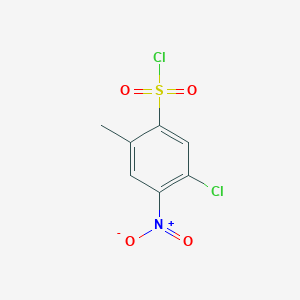 molecular formula C7H5Cl2NO4S B2876990 5-Chloro-2-methyl-4-nitrobenzene-1-sulfonyl chloride CAS No. 23454-12-8