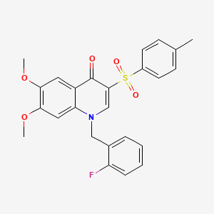 1-(2-fluorobenzyl)-6,7-dimethoxy-3-tosylquinolin-4(1H)-one