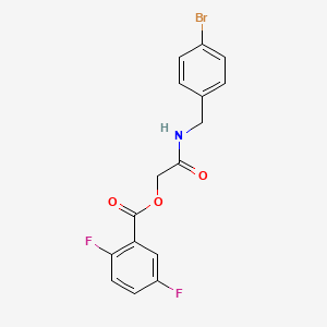 molecular formula C16H12BrF2NO3 B2876993 2-((4-Bromobenzyl)amino)-2-oxoethyl 2,5-difluorobenzoate CAS No. 1794751-87-3