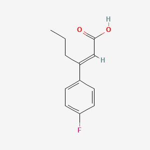 (2E)-3-(4-fluorophenyl)hex-2-enoic acid