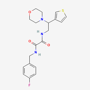 N1-(4-fluorobenzyl)-N2-(2-morpholino-2-(thiophen-3-yl)ethyl)oxalamide