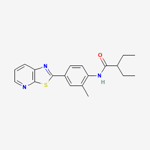 2-ethyl-N-(2-methyl-4-(thiazolo[5,4-b]pyridin-2-yl)phenyl)butanamide