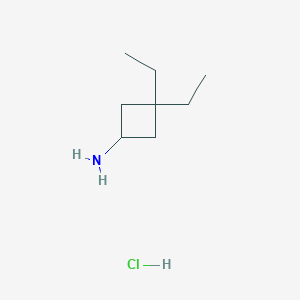 molecular formula C8H18ClN B2877021 3,3-二乙基环丁-1-胺盐酸盐 CAS No. 1955519-12-6
