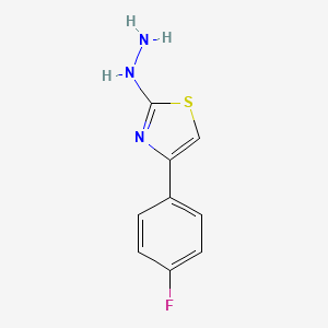 molecular formula C9H8FN3S B2877025 [4-(4-Fluorophenyl)-1,3-thiazol-2-yl]hydrazine CAS No. 82100-92-3