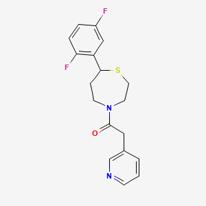 1-(7-(2,5-Difluorophenyl)-1,4-thiazepan-4-yl)-2-(pyridin-3-yl)ethanone
