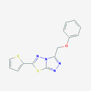 molecular formula C14H10N4OS2 B287703 3-Phenoxymethyl-6-thiophen-2-yl-[1,2,4]triazolo[3,4-b][1,3,4]thiadiazole 