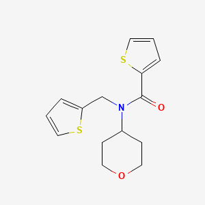 N-(tetrahydro-2H-pyran-4-yl)-N-(thiophen-2-ylmethyl)thiophene-2-carboxamide