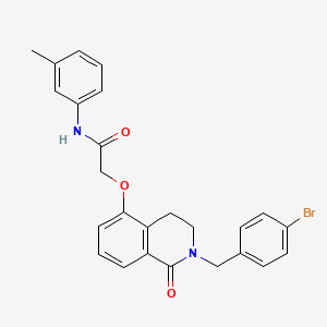 2-[[2-[(4-bromophenyl)methyl]-1-oxo-3,4-dihydroisoquinolin-5-yl]oxy]-N-(3-methylphenyl)acetamide