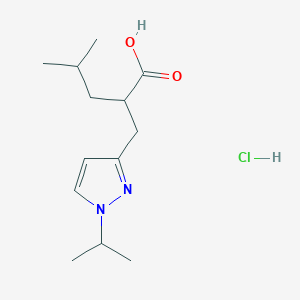 4-methyl-2-{[1-(propan-2-yl)-1H-pyrazol-3-yl]methyl}pentanoic acid hydrochloride