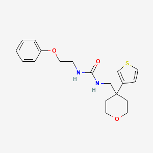 1-(2-phenoxyethyl)-3-((4-(thiophen-3-yl)tetrahydro-2H-pyran-4-yl)methyl)urea