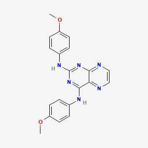 molecular formula C20H18N6O2 B2877049 N2,N4-bis(4-methoxyphenyl)pteridine-2,4-diamine CAS No. 946348-78-3