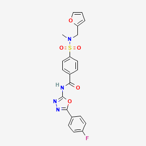 N-(5-(4-fluorophenyl)-1,3,4-oxadiazol-2-yl)-4-(N-(furan-2-ylmethyl)-N-methylsulfamoyl)benzamide