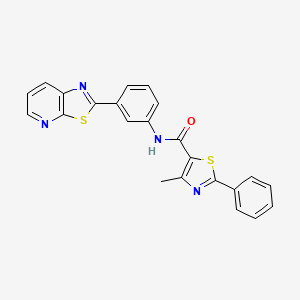 4-methyl-2-phenyl-N-(3-(thiazolo[5,4-b]pyridin-2-yl)phenyl)thiazole-5-carboxamide