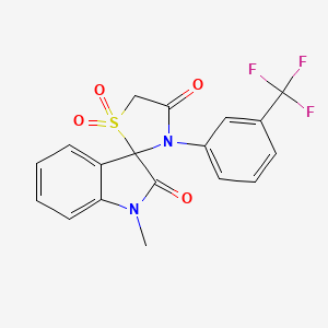1'-Methyl-1,1-dioxo-3-[3-(trifluoromethyl)phenyl]spiro[1,3-thiazolidine-2,3'-indole]-2',4-dione