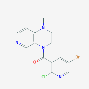 5-bromo-2-chloro-3-{1-methyl-1H,2H,3H,4H-pyrido[3,4-b]pyrazine-4-carbonyl}pyridine