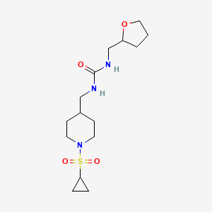 1-((1-(Cyclopropylsulfonyl)piperidin-4-yl)methyl)-3-((tetrahydrofuran-2-yl)methyl)urea
