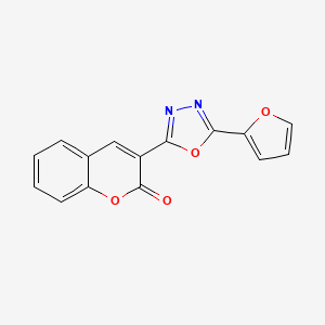 molecular formula C15H8N2O4 B2877068 3-(5-(furan-2-yl)-1,3,4-oxadiazol-2-yl)-2H-chromen-2-one CAS No. 1794943-74-0