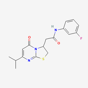 N-(3-fluorophenyl)-2-(7-isopropyl-5-oxo-3,5-dihydro-2H-thiazolo[3,2-a]pyrimidin-3-yl)acetamide