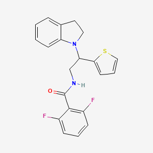 2,6-difluoro-N-(2-(indolin-1-yl)-2-(thiophen-2-yl)ethyl)benzamide