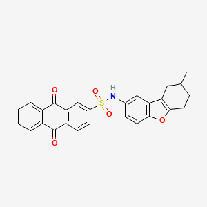 molecular formula C27H21NO5S B2877077 N-(8-methyl-6,7,8,9-tetrahydrodibenzofuran-2-yl)-9,10-dioxoanthracene-2-sulfonamide CAS No. 670258-24-9