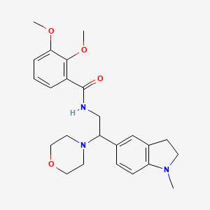 2,3-dimethoxy-N-(2-(1-methylindolin-5-yl)-2-morpholinoethyl)benzamide