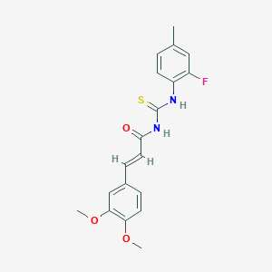 N-[3-(3,4-dimethoxyphenyl)acryloyl]-N'-(2-fluoro-4-methylphenyl)thiourea