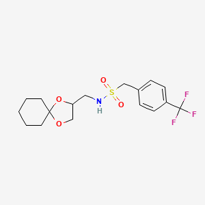 N-(1,4-dioxaspiro[4.5]decan-2-ylmethyl)-1-(4-(trifluoromethyl)phenyl)methanesulfonamide