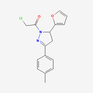 1-(chloroacetyl)-5-(2-furyl)-3-(4-methylphenyl)-4,5-dihydro-1H-pyrazole