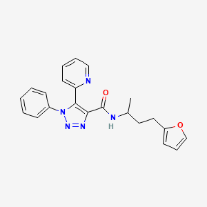 N-[3-(2-furyl)-1-methylpropyl]-1-phenyl-5-pyridin-2-yl-1H-1,2,3-triazole-4-carboxamide