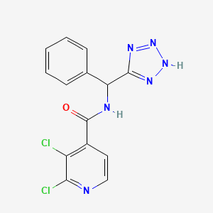 2,3-Dichloro-N-[phenyl(2H-tetrazol-5-yl)methyl]pyridine-4-carboxamide