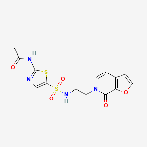 N-(5-(N-(2-(7-oxofuro[2,3-c]pyridin-6(7H)-yl)ethyl)sulfamoyl)thiazol-2-yl)acetamide