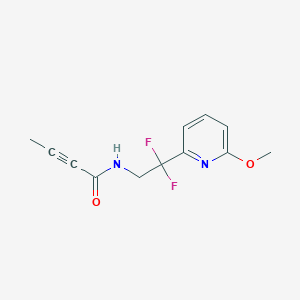 N-[2,2-Difluoro-2-(6-methoxypyridin-2-yl)ethyl]but-2-ynamide