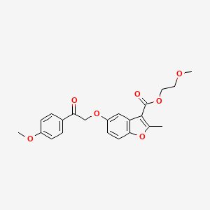 2-Methoxyethyl 5-[2-(4-methoxyphenyl)-2-oxoethoxy]-2-methyl-1-benzofuran-3-carboxylate