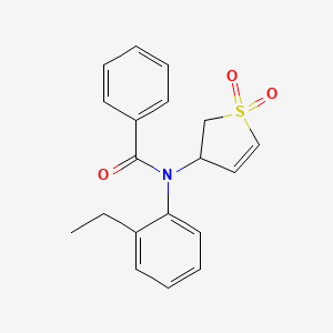 molecular formula C19H19NO3S B2877137 N-(1,1-dioxido-2,3-dihydrothien-3-yl)-N-(2-ethylphenyl)benzamide CAS No. 326016-76-6